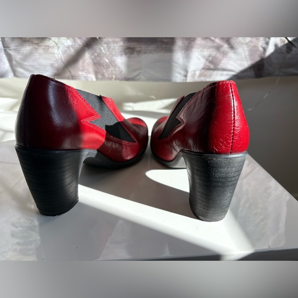 Fly London Red Leather Booties - Picture 6 of 7